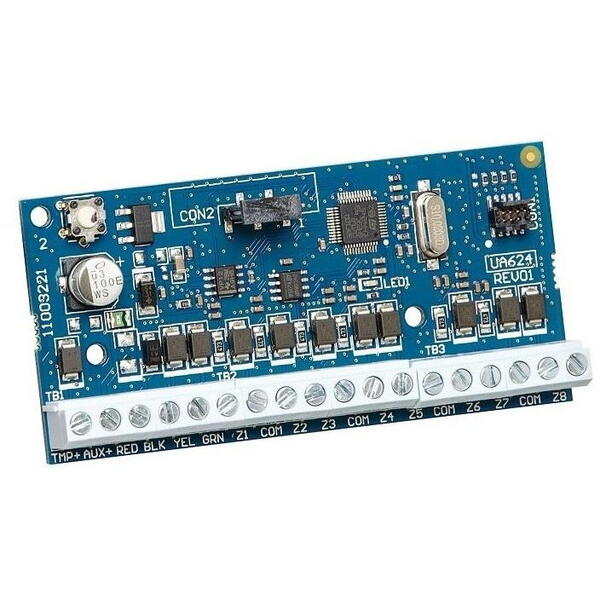 Modul DSC NEO-M2108, extensie 8 zone pentru seria NEO, Iesire auxiliara de alimentare cu protectie la supratensiuni (12VDC/128mA)
