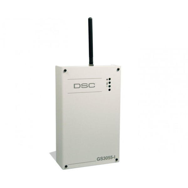 Comunicator DSC GSM/GPRS universal, DSC GS3055 IGW, Functioneaza cu dispeceratele System II/ System III, Simuleaza o linie telefonica fixa, Comuta automat pe linia de GSM daca simte sabotarea linie telefonice fixe, 4 intrari de alarma, 4 iesiri de timp op