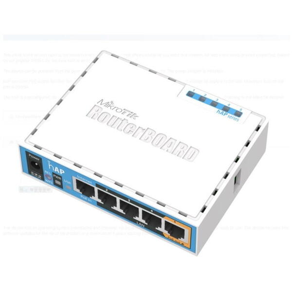 WIRELESS ACCESS POINT MIKROTIK RB951UI-2ND, hAP, 5xLAN Fast Ethernet ,PASSIVE POE IN/OUT