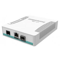 MIKROTIK Cloud Router Switch 106-1C-5S, 1* CPU core count, RAM: 128 MB ,Flash Storage: 16 MB, 1* Ethernet Combo ports, 5* SFP ports. Serialport: RJ45
