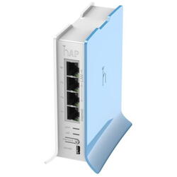 MIKROTIK home Access Point hAP lite, RB941-2ND-TC, 4* 10/100 Ethernetports, 1* CPU core count, CPU nominal frequency: 650 MHz, RAM: 32 MB,Flash Storage: 16 MB, 2* Wireless 2.4 GHz number of chains onboardwireless, 802.11b/g/n, Antenna gain dBi for 2.4 GHz
