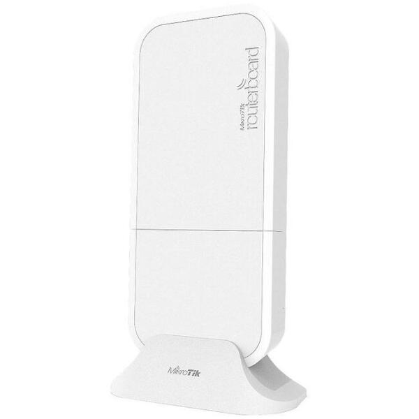 Mikrotik wAP R weatherproof 2.4Ghz wireless access point with a miniPCI-e slot, RBWAPR-2ND, 1* 10/100 Ethernet ports, 1* CPU core count, CPUnominal frequency: 650 MHz, RAM: 64 MB, Flash Storage: 16 MB, PoE in:Passive, 2* Wireless 2.4 GHz number of chains,