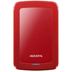 HDD extern ADATA, 1TB, HV300, 2.5, USB 3.1, Senzor protectie socuri, Criptare Date, Ultraslim, Rosu