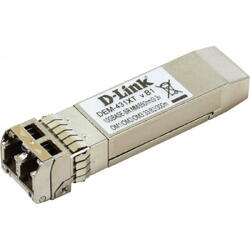 Multi Mode Fibre Transceiver (300m) D-link, DEM-431XT; Standard Compliance: IEEE-802.3ae/ 10GBASE-SR; Fibre Channel FC-PI Standard: 1200-Mx-SN-I; Speed: 10 Gbps; Duplex LC connector; Single-direction; Wavelength: 850 nm; Power/ Maximum Input Current: 3.3