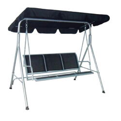 Balansoar Heinner, 3 locuri, maxim 150 kg, 175x112x15 cm, Negru