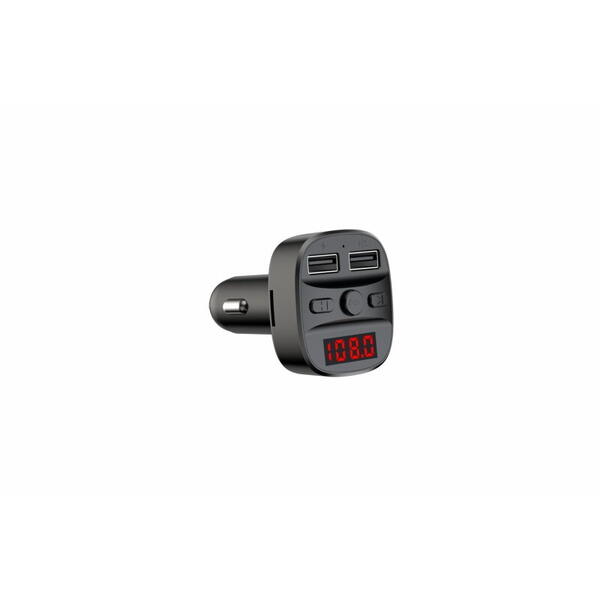 Modulator FM Serioux ABFM60, Bluetooth 5.0 , raza actiune de până la 5 m, voltaj intrare: 1x DC 12V/24V ,2 porturi USB: 1x USB DC5V 2.4A Max 1 x USB audio (pana la 32 GB), slot MicroSD (pana la 32 GB), format muzica: MP3/WMA/WAV, frecvența FM: 87.5MHz - 1