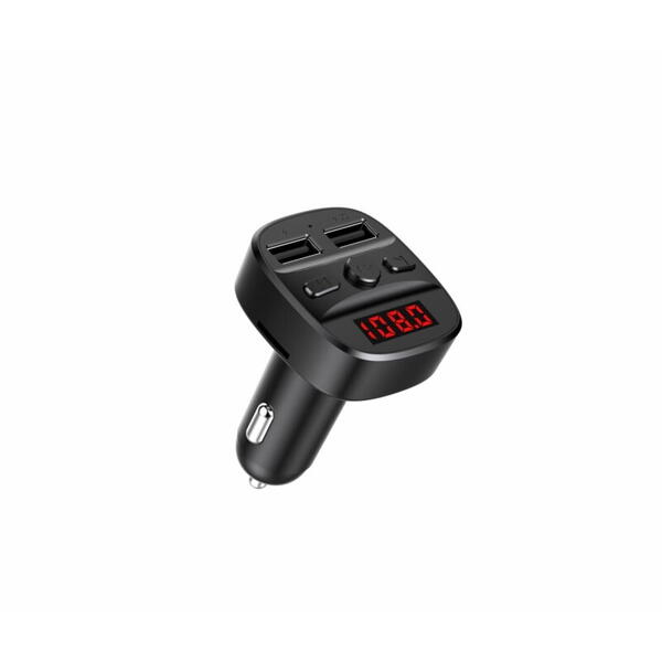 Modulator FM Serioux ABFM60, Bluetooth 5.0 , raza actiune de până la 5 m, voltaj intrare: 1x DC 12V/24V ,2 porturi USB: 1x USB DC5V 2.4A Max 1 x USB audio (pana la 32 GB), slot MicroSD (pana la 32 GB), format muzica: MP3/WMA/WAV, frecvența FM: 87.5MHz - 1