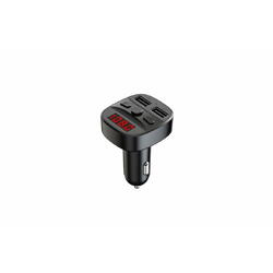 Modulator FM Serioux ABFM60, Bluetooth 5.0 , raza actiune de până la 5 m, voltaj intrare: 1x DC 12V/24V ,2 porturi USB: 1x USB DC5V 2.4A Max 1 x USB audio (pana la 32 GB), slot MicroSD (pana la 32 GB), format muzica: MP3/WMA/WAV, frecvența FM: 87.5MHz - 1