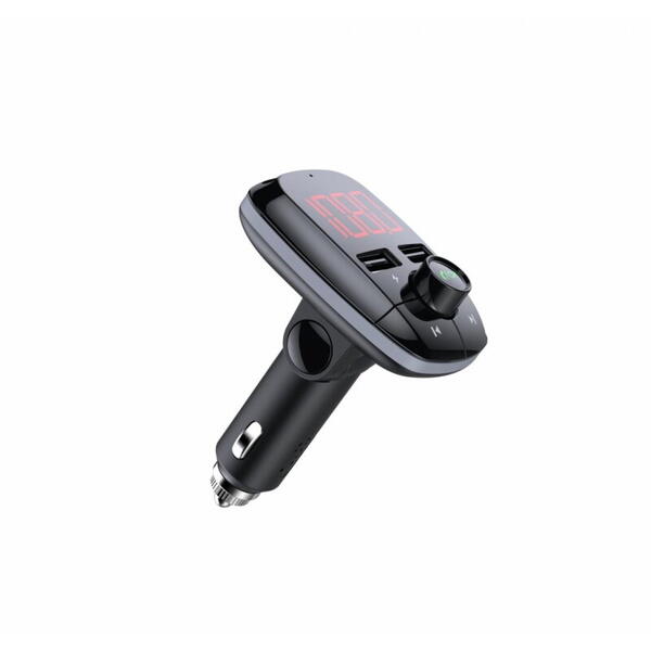 Modulator FM Serioux ABFM50, Bluetooth 5.0 , raza actiune de până la 5 m, voltaj intrare: 1x DC 12V/24V ,2 porturi USB: 1x USB DC5V 2.4A Max 1 x USB audio (pana la 32 GB), slot MicroSD (pana la 32 GB), format muzica: MP3/WMA/WAV, frecvența FM: 87.5MHz - 1