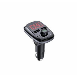 Modulator FM Serioux ABFM50, Bluetooth 5.0 , raza actiune de până la 5 m, voltaj intrare: 1x DC 12V/24V ,2 porturi USB: 1x USB DC5V 2.4A Max 1 x USB audio (pana la 32 GB), slot MicroSD (pana la 32 GB), format muzica: MP3/WMA/WAV, frecvența FM: 87.5MHz - 1