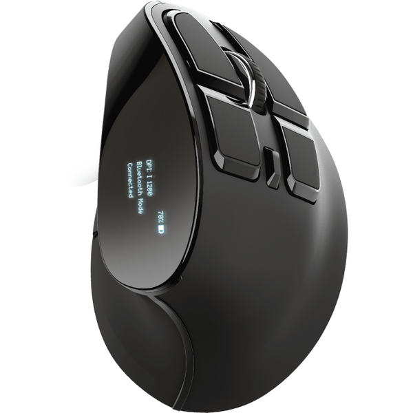 Mouse Trust Voxx, Rechargeable Ergonomic Wireless, negru