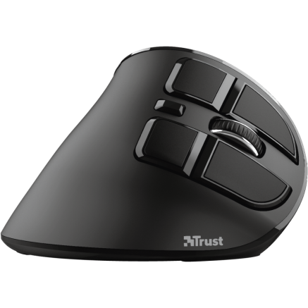 Mouse Trust Voxx, Rechargeable Ergonomic Wireless, negru