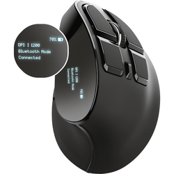 Mouse Trust Voxx, Rechargeable Ergonomic Wireless, negru