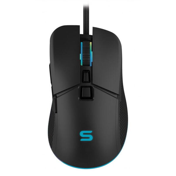 Mouse gaming Serioux Kayel, Senzor Sunplus 199, 800-6400 DPI, switch HUANO, pana la 20 milioane de click-uri, 7 Butoane, 6 moduri de iluminare RGB, cablu USB 1.5M, plug and play, compatibil cu Windows 2000/XP/9X/VISTA/7/8/10