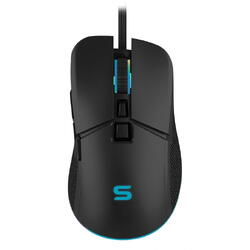 Mouse gaming Serioux Kayel, Senzor Sunplus 199, 800-6400 DPI, switch HUANO, pana la 20 milioane de click-uri, 7 Butoane, 6 moduri de iluminare RGB, cablu USB 1.5M, plug and play, compatibil cu Windows 2000/XP/9X/VISTA/7/8/10