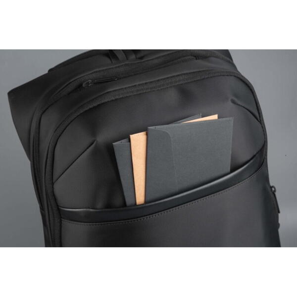 Rucsac notebook Serioux, SMART TRAVEL ST9588, dimensiuni: 32 x 19 x 46 cm, rezistent la apa, compartimente multiple, compartiment separat pentru notebook: max. 15.6", bretele ajustabile, port de încărcare USB, buzunar ascuns la spate, material poliester