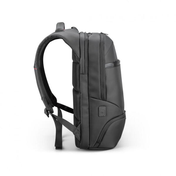 Rucsac notebook Serioux, SMART TRAVEL ST9588, dimensiuni: 32 x 19 x 46 cm, rezistent la apa, compartimente multiple, compartiment separat pentru notebook: max. 15.6", bretele ajustabile, port de încărcare USB, buzunar ascuns la spate, material poliester