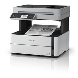 Epson Multifunctional inkjet mono Eco tank E-T M3170, dimensiune A4 (Printare, Copiere, Scanare, Fax), viteza 39ppm alb-negru, Duplex, rezolutie 1200 x 2400 dpi, alimentare hartie 250 coli, ADF 35 coli, scanner CIS rezolutie 1200x2400 dpi,  interfata:  USB, Eth