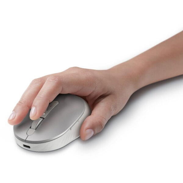 Mouse Dell Premier, Rechargeable Wireless, argintiu