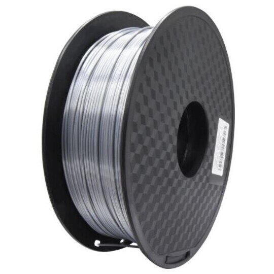 CREALITY PLA 3D Printer Filament, silk silver, Printing temperature: 190-220, Filament diameter: 1.75mm, Tensile strength: 60MPa, Size of filament wheel: Diameter 200mm, height 66mm, hole diameter 56mm. Utilizare: pana la 6 luni de la deschiderea ambalaju