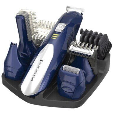 REMINGTON Set tuns facial si corporal PG6045, 5 capete, Acumulator, Albastru/Argintiu