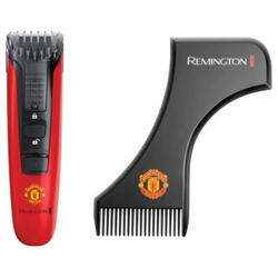 Aparat de tuns pentru barba/mustata MB4128 Manchester United Beard Boss Styler, Lame CaptureTrim, Lame lavabile, Indicator LED, Rosu/ Negru