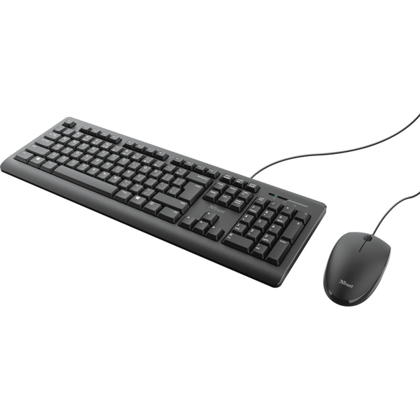Kit tastatura + mouse Trust Primo, wired, negru