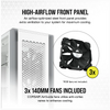 Carcasa Corsair 7000D AIRFLOW Full-Tower ATX PC Case — White  Maximum GPU Length 450 mm Maximum PSU Length 225 mm Maximum CPU Cooler Height 190 mm Expansion Slots 8 horizontal + 3 vertical Case Drive Bays (x6) 3.5in (x4) 2.5in Form Factor FULL TOWER Case