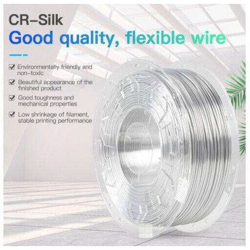 CREALITY PLA 3D Printer Filament, silk white, Printing temperature: 190-220, Filament diameter: 1.75mm, Tensile strength: 60MPa, Size of filament wheel: Diameter 200mm, height 66mm, hole diameter 56mm. Utilizare: pana la 6 luni de la deschiderea ambalajul