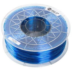 CREALITY CR PETG 3D Printer Filament, transparent Blue, Printing temperature: 230-250°C, Filament diameter: 1.75mm, Tensile strength: 49MPa, Size of filament wheel: Diameter 200mm, height 66mm, hole diameter 53mm. Eco-friendly, odorless, non-toxic. Utiliz