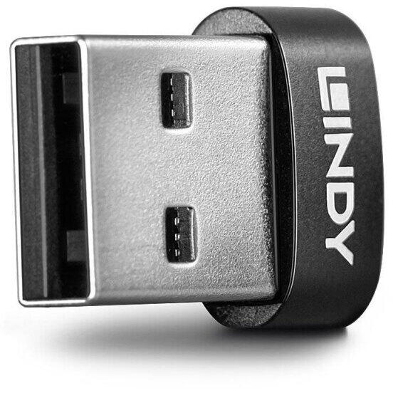 Adaptor Lindy LY-41884, USB 2.0 Type A to Type C, negru