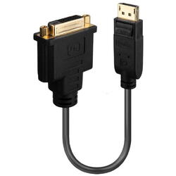 Adaptor Lindy LY-41004, DisplayPort 1.2 to DVI, negru
