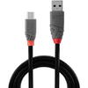 Cablu transfer Lindy LY-36734, USB 2.0 Type A to MicroUSB, 3m, Anthra Line