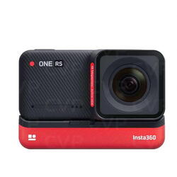 Camera video sport Insta360 ONE RS 4K Edition, 4K, 360°, Waterproof, HDR, Voice Control, Improved Stablization, AI Editing,capacitate acumulator 1190 mAh, culori negru si rosu
