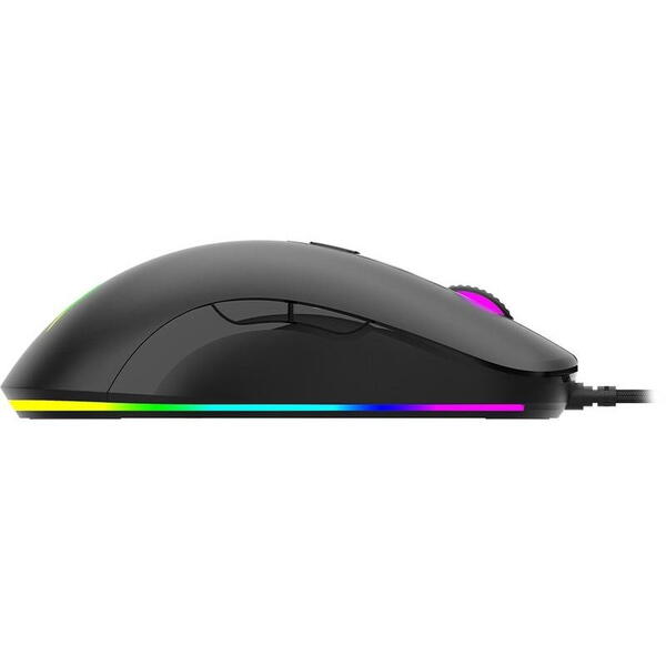 Mouse AQIRYS Orion, cu fir, 10 butoane, interfata USB 2.0