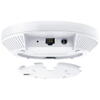 TP-Link Wireless Access Point EAP650, AX3000 Wireless Dual Band Indoor, 1× Gigabit Ethernet (RJ-45) Port (Support 802.3at PoE), antenna interna: 2.4 GHz: 2× 4 dBi, 5 GHz: 4× 5 dBi, Standarde Wireless: IEEE 802.11ax/ac/n/g/b/a, Rată de Semnal: 5 GHz: Până
