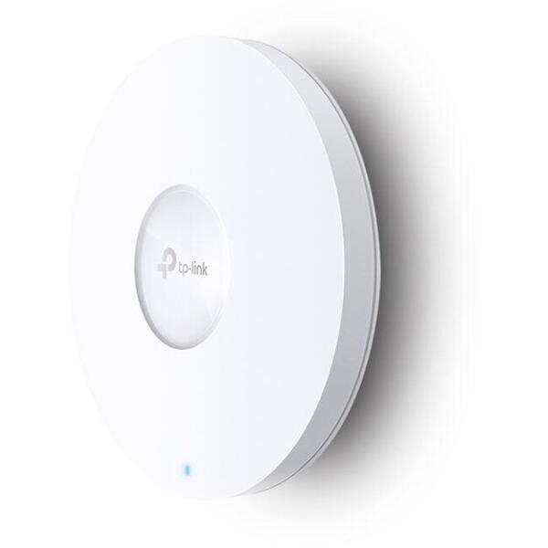 TP-Link Wireless Access Point EAP650, AX3000 Wireless Dual Band Indoor, 1× Gigabit Ethernet (RJ-45) Port (Support 802.3at PoE), antenna interna: 2.4 GHz: 2× 4 dBi, 5 GHz: 4× 5 dBi, Standarde Wireless: IEEE 802.11ax/ac/n/g/b/a, Rată de Semnal: 5 GHz: Până
