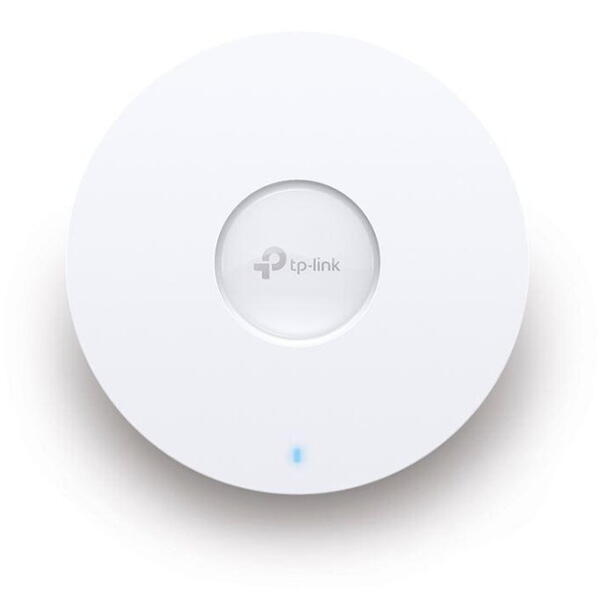 TP-Link Wireless Access Point EAP650, AX3000 Wireless Dual Band Indoor, 1× Gigabit Ethernet (RJ-45) Port (Support 802.3at PoE), antenna interna: 2.4 GHz: 2× 4 dBi, 5 GHz: 4× 5 dBi, Standarde Wireless: IEEE 802.11ax/ac/n/g/b/a, Rată de Semnal: 5 GHz: Până