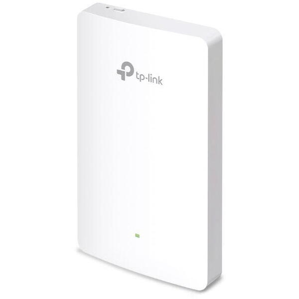 TP-Link Wireless Access Point EAP615-Wall, AX1800 WIFI 6, Dual-Band, Uplink 1× Gigabit Ethernet (RJ-45) Port, Downlink 3× 10/100/1000 Mbps Ethernet Ports, Wireless Standards IEEE 802.11ax/ac/n/g/b/a, 5 GHz: Up to 1201 Mbps, 2.4 GHz: Up to 574 Mbps, 802.3a