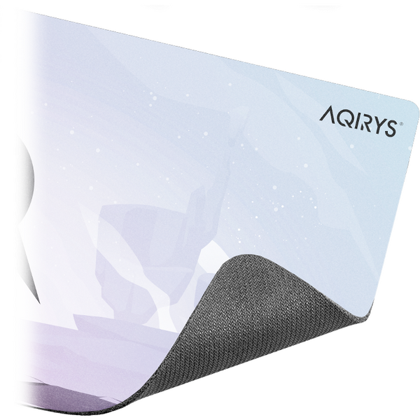 Mousepad AQIRYS Gravity Medium, fabricat din material din microfibra, dimensiuni 450 x 400 x 4 mm, alb