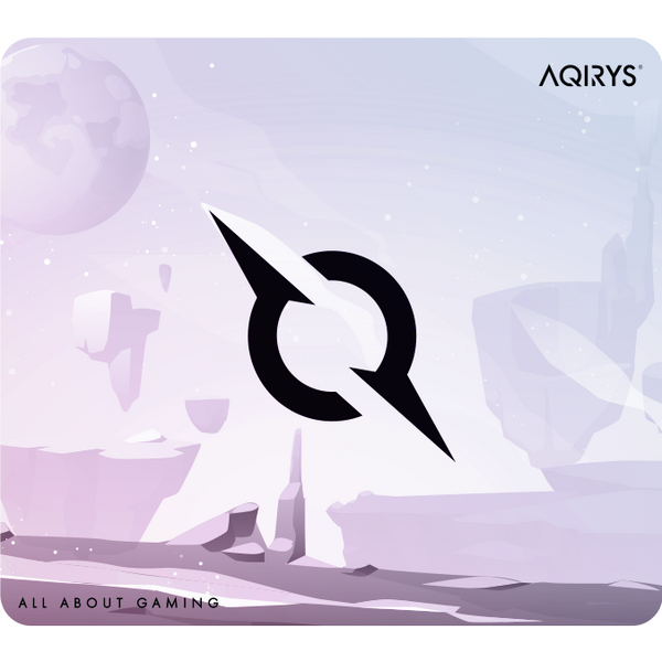 Mousepad AQIRYS Gravity Medium, fabricat din material din microfibra, dimensiuni 450 x 400 x 4 mm, alb