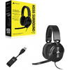 Casti Gaming cu microfon Corsair HS55 Surround, Dolby Audio Over-head, 20Hz - 20 kHz