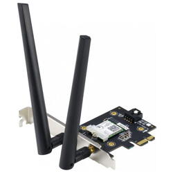ASUS PCE-AX3000 Wifi AX3000 Bluetooth 5.0 PCIe adapter, WI-FI 6, WPA3, OFDMA. MU-MIMO, Standarde retea: WiFi 6 (802.11ax), Viteza: 3000Mbps, 2 x antene externe.