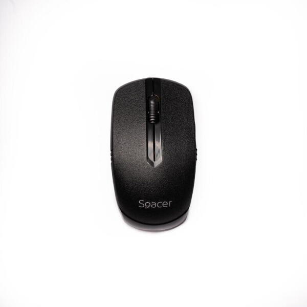 MOUSE Spacer, PC sau NB, fara fir, USB 2.4 GHz, optic, 1000 dpi, butoane/scroll 3/1, negru, SPMO-161