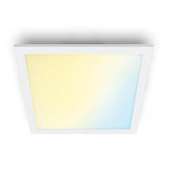 Panou LED WiZ Panel SQ, Wi-Fi, control vocal, 12W, 1000 lm, lumina alba (2700-6500K), IP20, 30cm, Alb
