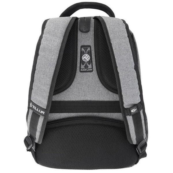 Rucsac laptop Tellur USB 15.6" Gri