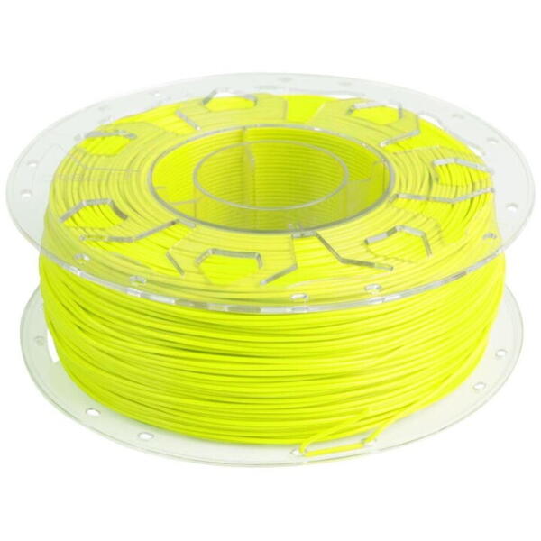 CREALITY CR PLA 3D Printer Filament, fluorescent yellow, Printing temperature: 190-220, Filament diameter: 1.75mm, Tensile strength: 60MPa, Size of filament wheel: Diameter 200mm, height 66mm, hole diameter 56mm. Utilizare: pana la 6 luni de la deschidere