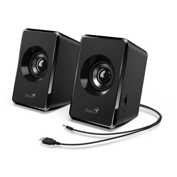 BOXE GENIUS 2.0, RMS: 3W (2 x 1.5W), USB power, black, „SP-U125" „31730042400"