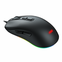 Mouse AOC GM300B, USB 2.0, 6200DPI, 7 butoane, RGB, 1.8m, negru