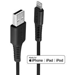 Cablu Lindy 2m USB A 2.0 to Lightning, negru